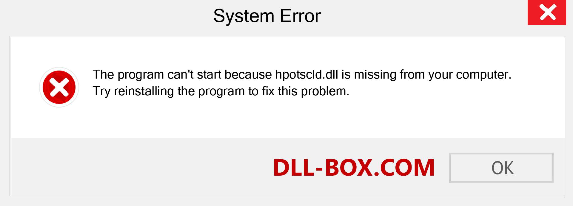  hpotscld.dll file is missing?. Download for Windows 7, 8, 10 - Fix  hpotscld dll Missing Error on Windows, photos, images